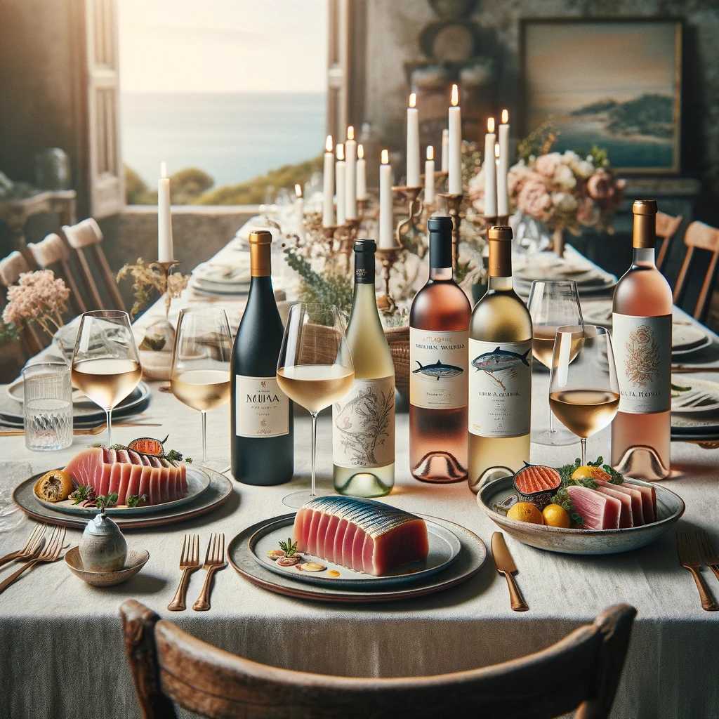 Vinos blancos y rosados que complementan el atún de almadraba